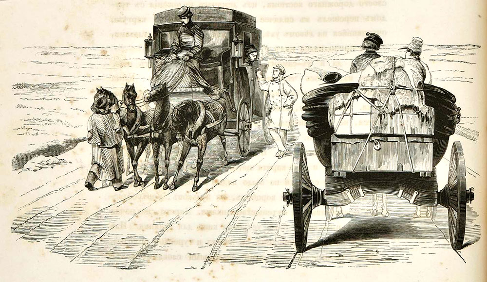 Afbeelding uit de Russische editie van 'Tarantas' (1845)