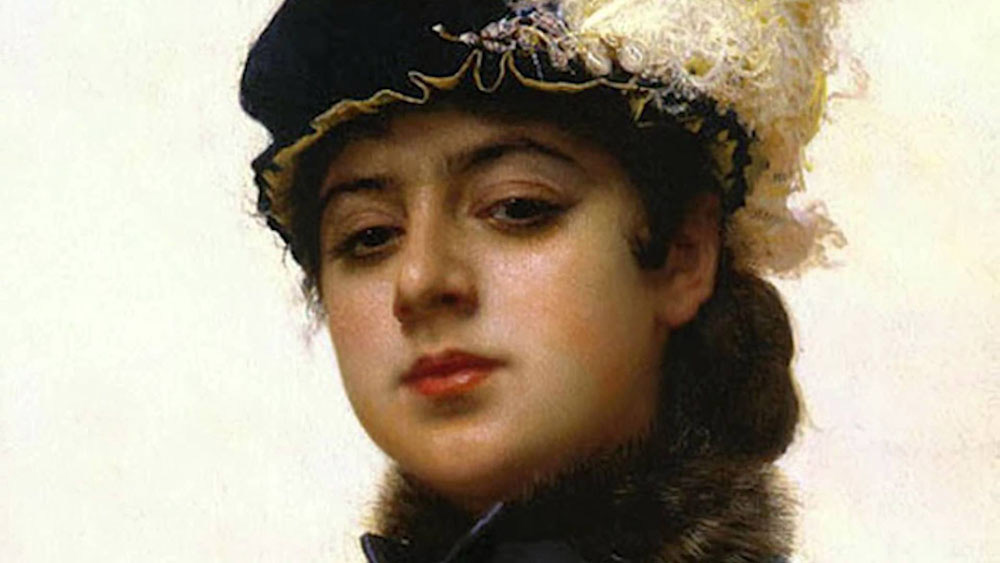 Ivan Kramskoj, 'Portret van een onbekende vrouw' (1883), fragment