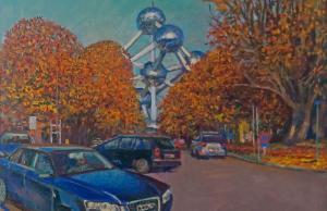 Pavel Suslov. De explosies van de herfst, reeks 33 vierkante meter, olie op canvas / "Взрывы осени", серия "33 квадратных метра", холст, масло, 2019