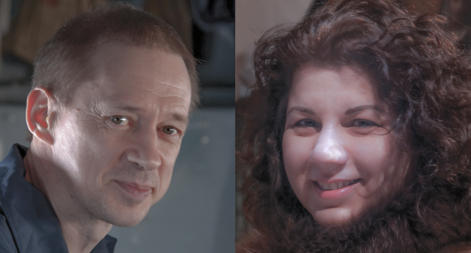 Frank De Winne © ESA, Lena De Winne © Spasibo