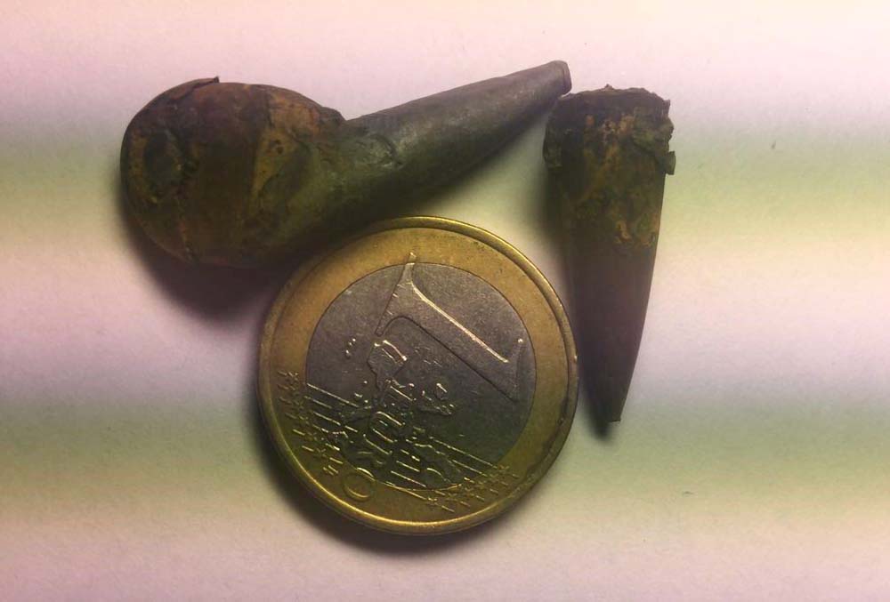 Door deze kogels raakte Maxim Ivanovitsj Tumin (opa van Ekaterina Verhees) gewond tijdens de Tweede wereldoorlog.